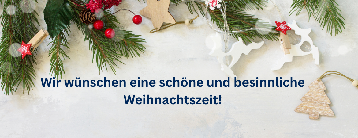 Wir wünschen eine schöne und besinnliche Weihnachtszeit. Ein weihnachtliches Hintergrundbild.